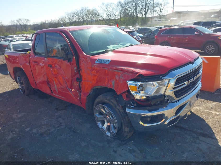 2021 Ram 1500 VIN 1C6SRFBT1MN527800 IAAI salvage auction — SIDE, Salvage Title, sold $4,900 on 2026-07-17 (photo 1)