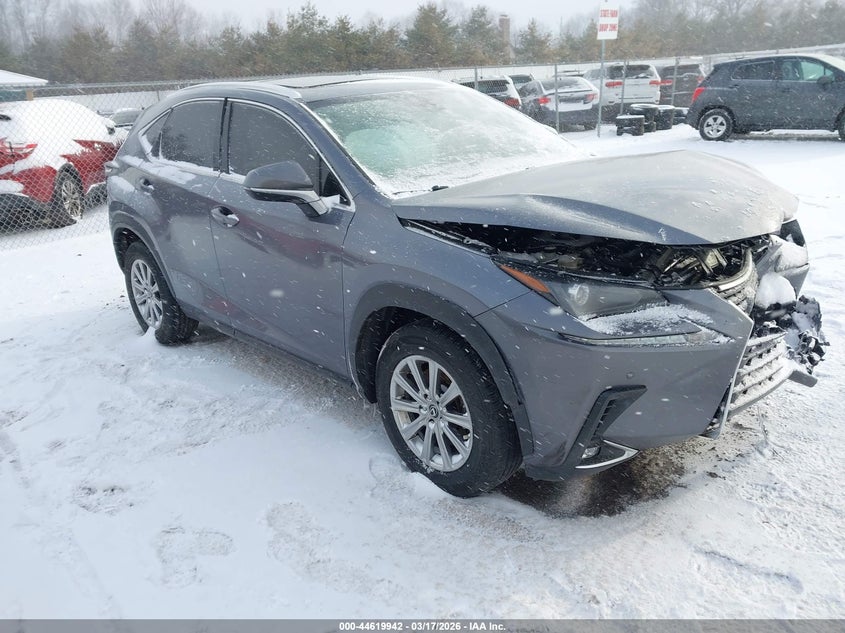 2021 Lexus Nx VIN JTJDARBZ6M2185743 IAAI salvage auction — FRONT END, Salvage (Indiana), sold $6,350 on 2026-07-14 (photo 1)