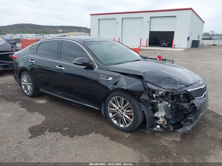 2016 Kia Optima VIN 5XXGV4L21GG094256 IAAI salvage auction — FRONT END, Clear (Oklahoma), sold $900 on 2026-07-14 (photo 1)