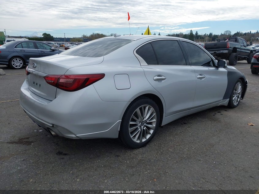 2018 Infiniti Q50 VIN JN1EV7AR2JM431983 IAAI salvage auction — FRONT END, Salvage (Colorado), sold $2,250 on 2026-07-09 (photo 4)