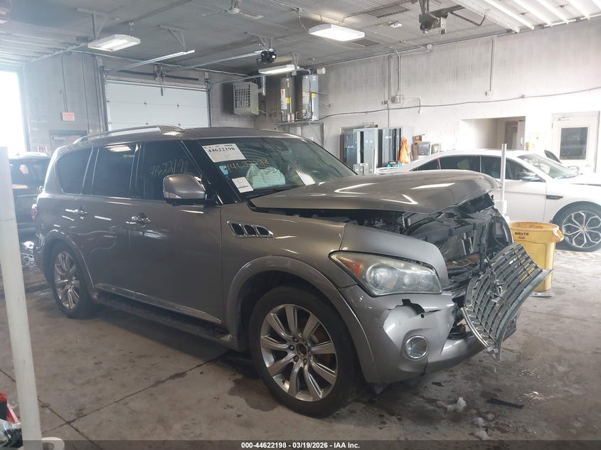 2012 Infiniti Qx56 VIN JN8AZ2NE1C9022300 IAAI salvage auction — FRONT END, Salvage Title, sold $1,150 on 2026-07-14 (photo 1)