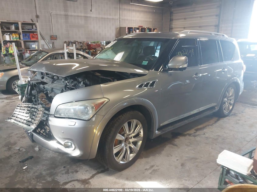 2012 Infiniti Qx56 VIN JN8AZ2NE1C9022300 IAAI salvage auction — FRONT END, Salvage Title, sold $1,150 on 2026-07-14 (photo 2)
