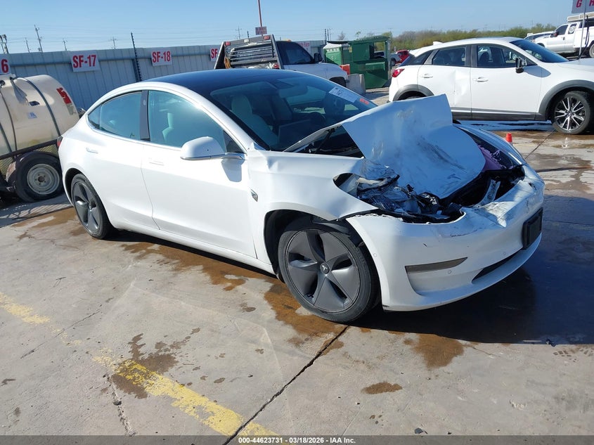 2020 Tesla Model 3 VIN 5YJ3E1EAXLF710079 IAAI salvage auction — FRONT END, Original (Texas), sold $5,200 on 2026-08-31 (photo 1)