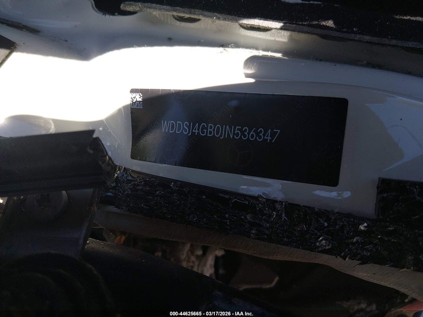2018 Mercedes-benz Cla-klasse VIN WDDSJ4GB0JN536347 IAAI salvage auction — ALL OVER, Salvage Title, sold $275 on 2026-07-14 (photo 9)