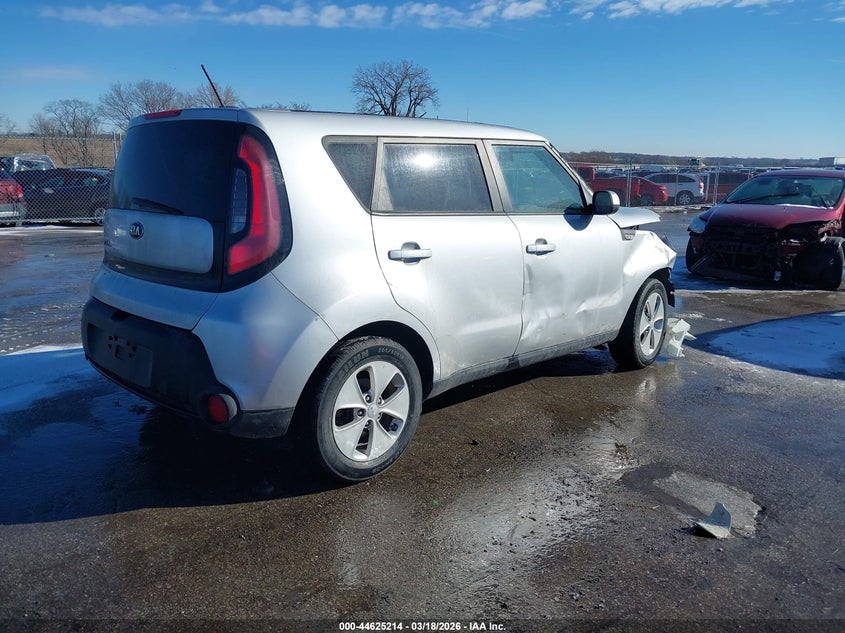 2014 Kia Soul VIN KNDJN2A26E7704025 IAAI salvage auction — FRONT & REAR, Salvage (Texas), sold $525 on 2026-07-28 (photo 4)