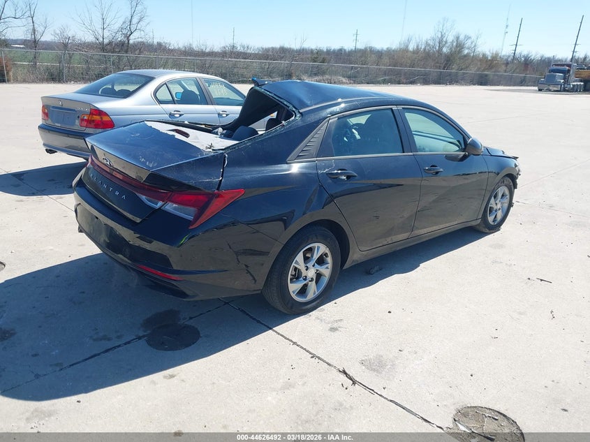 2021 Hyundai Elantra VIN 5NPLL4AG6MH050448 IAAI salvage auction — FRONT & REAR, Salvage (Idaho), sold $1,050 on 2026-07-28 (photo 4)