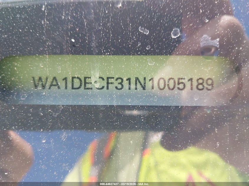 2022 Audi Q3 VIN WA1DECF31N1005189 IAAI salvage auction — LEFT SIDE, Salvage Title, sold $8,100 on 2026-07-29 (photo 9)