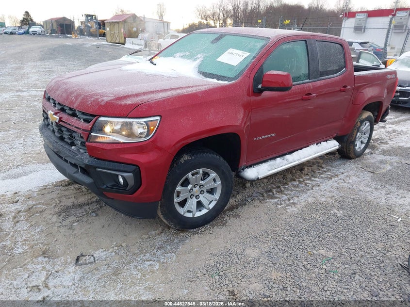 2021 Chevrolet Colorado VIN 1GCGTCEN9M1147185 IAAI salvage auction — FRONT END, Salvage Title, sold $10,200 on 2026-07-29 (photo 2)