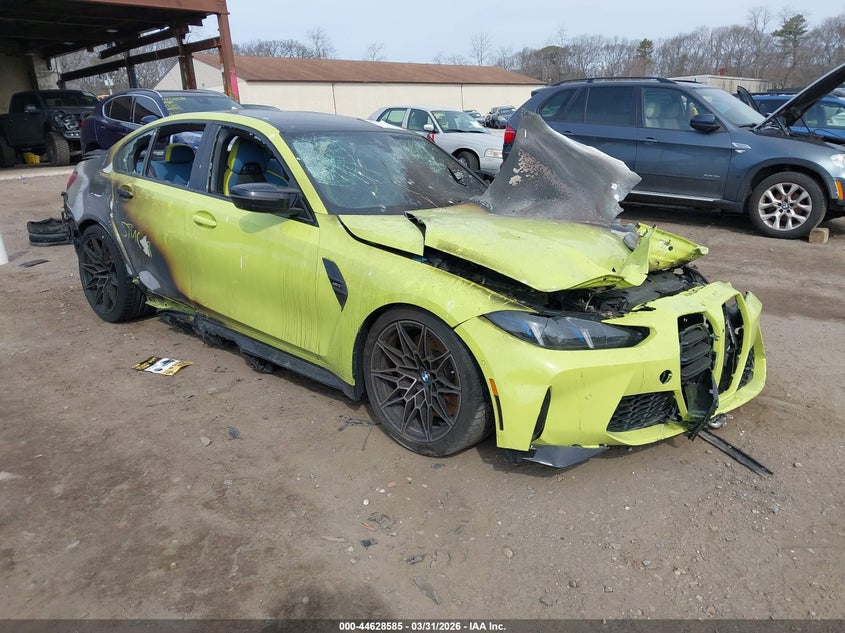 2025 BMW M3 VIN WBS13HJ02SFV16684 IAAI salvage auction — UNKNOWN, Salvage Title, sold $7,900 on 2026-08-04 (photo 1)