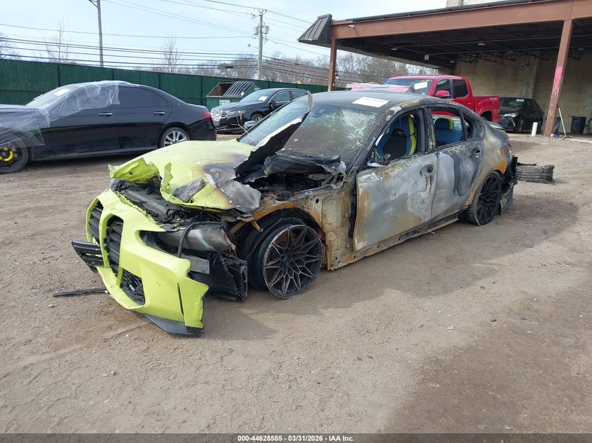 2025 BMW M3 VIN WBS13HJ02SFV16684 IAAI salvage auction — UNKNOWN, Salvage Title, sold $7,900 on 2026-08-04 (photo 2)