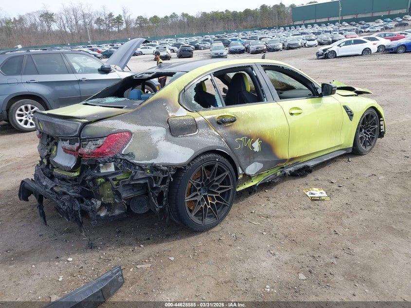 2025 BMW M3 VIN WBS13HJ02SFV16684 IAAI salvage auction — UNKNOWN, Salvage Title, sold $7,900 on 2026-08-04 (photo 4)