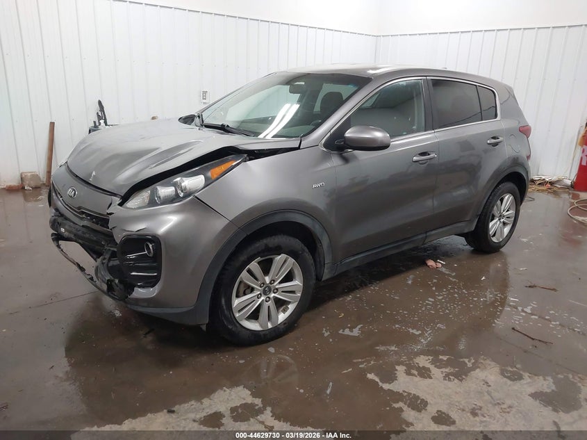 2018 Kia Sportage VIN KNDPMCAC0J7445408 IAAI salvage auction — FRONT END, Regular (South Dakota), sold $1,600 on 2026-07-07 (photo 2)