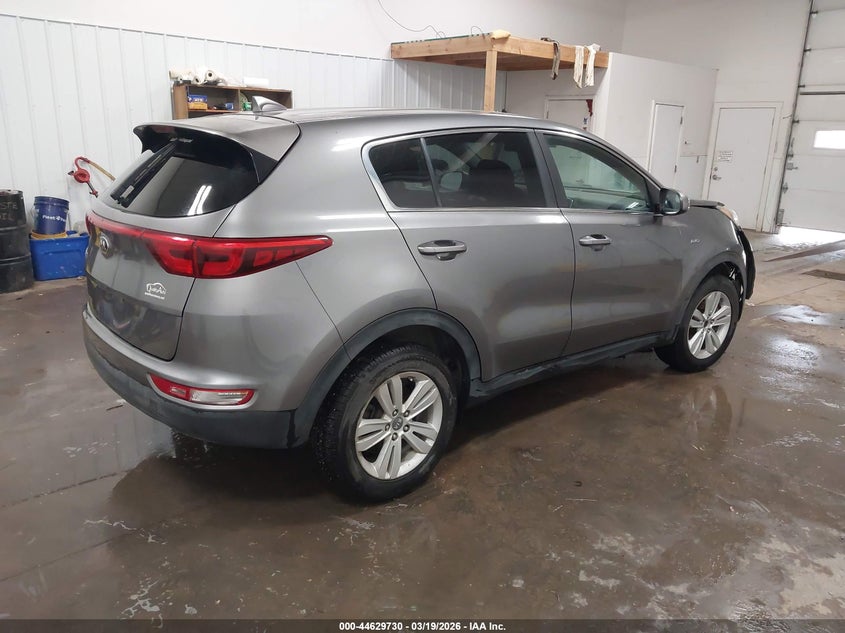 2018 Kia Sportage VIN KNDPMCAC0J7445408 IAAI salvage auction — FRONT END, Regular (South Dakota), sold $1,600 on 2026-07-07 (photo 4)