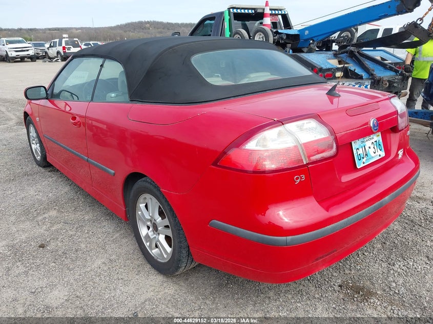 2006 Saab 9-3 VIN YS3FD79Y066103935 IAAI salvage auction — ENGINE DAMAGE, Clear (Oklahoma), sold $500 on 2026-08-11 (photo 3)
