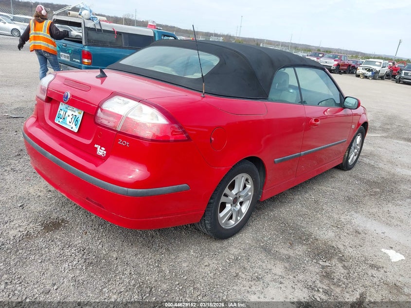 2006 Saab 9-3 VIN YS3FD79Y066103935 IAAI salvage auction — ENGINE DAMAGE, Clear (Oklahoma), sold $500 on 2026-08-11 (photo 4)