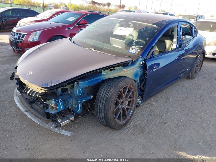 2021 Tesla Model 3 VIN 5YJ3E1EA2MF057670 IAAI salvage auction — FRONT END, Original (Texas), sold $6,175 on 2026-07-09 (photo 2)