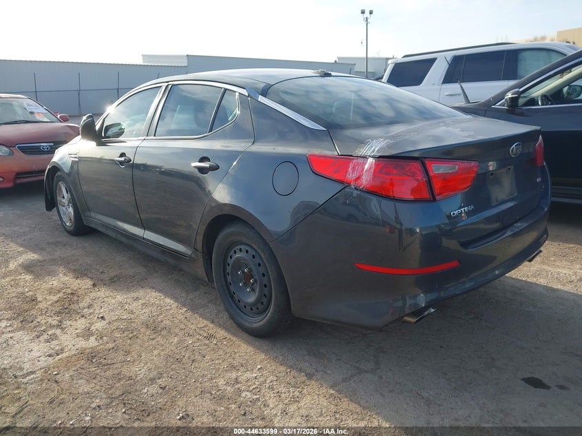 2015 Kia Optima VIN 5XXGM4A71FG510869 IAAI salvage auction — FRONT & REAR, Salvage Title, sold $175 on 2026-07-22 (photo 3)