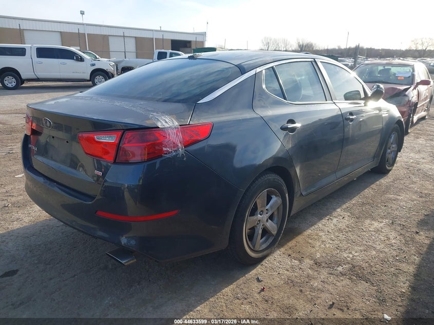 2015 Kia Optima VIN 5XXGM4A71FG510869 IAAI salvage auction — FRONT & REAR, Salvage Title, sold $175 on 2026-07-22 (photo 4)