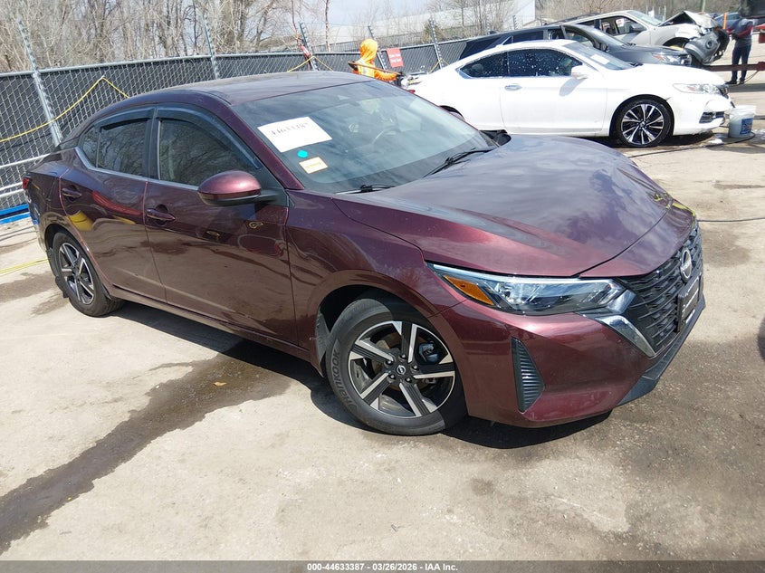 2025 Nissan Sentra VIN 3N1AB8CV1SY341505 IAAI salvage auction — LEFT FRONT, Wait Title, sold $3,900 on 2026-07-26 (photo 1)