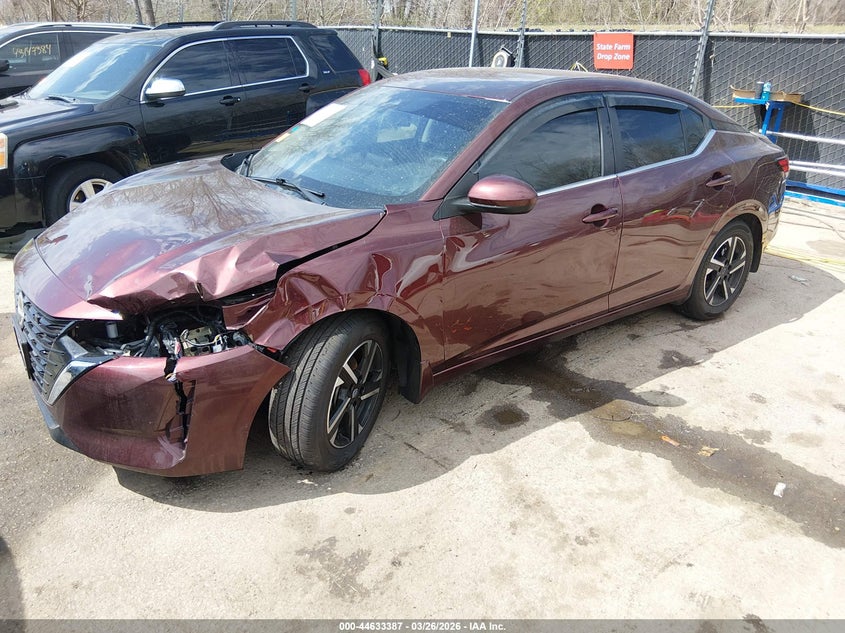 2025 Nissan Sentra VIN 3N1AB8CV1SY341505 IAAI salvage auction — LEFT FRONT, Wait Title, sold $3,900 on 2026-07-26 (photo 2)