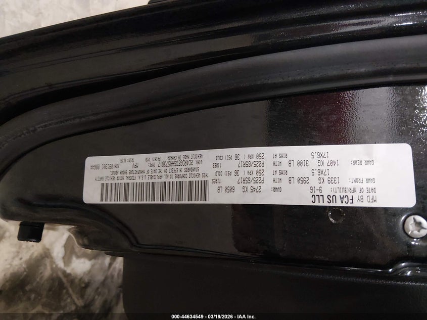 2017 Dodge Caravan VIN 2C4RDGEG5HR573617 IAAI salvage auction — FRONT END, Salvage Title, sold $975 on 2026-07-09 (photo 9)