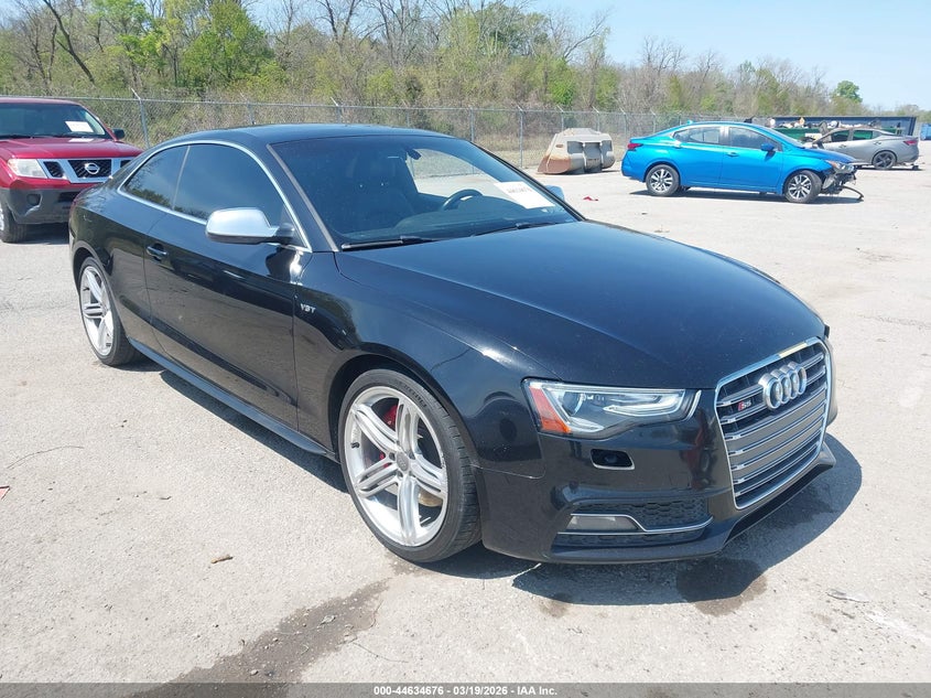 2014 Audi S5 VIN WAUVGAFR0EA019918 IAAI salvage auction — FRONT END, Salvage Title, sold $2,150 on 2026-07-14 (photo 1)