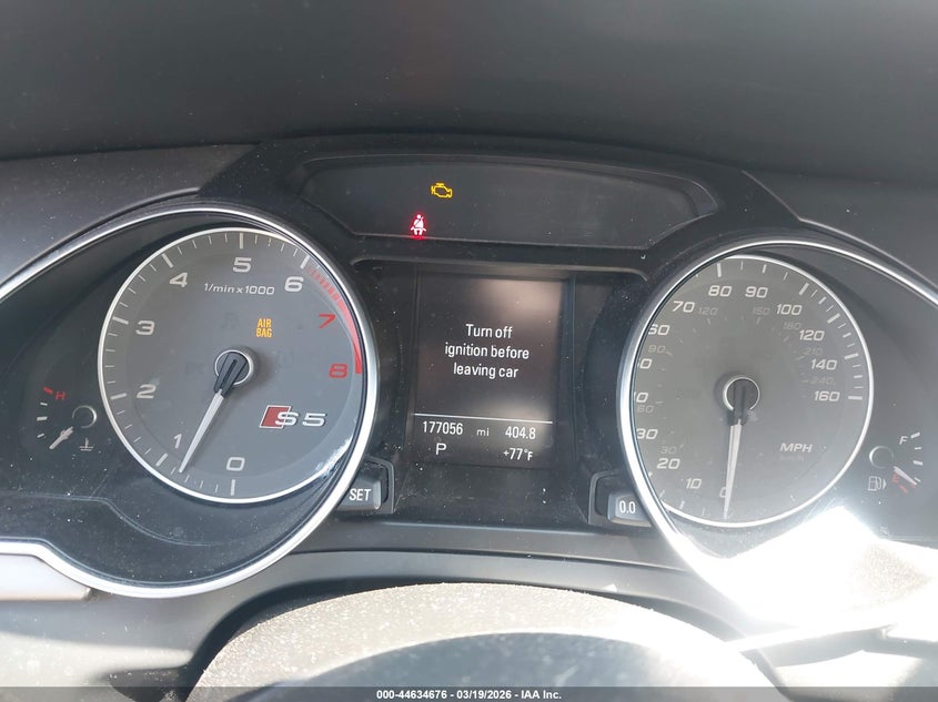 2014 Audi S5 VIN WAUVGAFR0EA019918 IAAI salvage auction — FRONT END, Salvage Title, sold $2,150 on 2026-07-14 (photo 7)