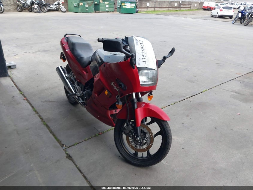 2006 Kawasaki Ninja VIN JKAEXMF116DA19874 IAAI salvage auction — FRONT END, Salvage (Idaho), sold $100 on 2026-07-22 (photo 1)