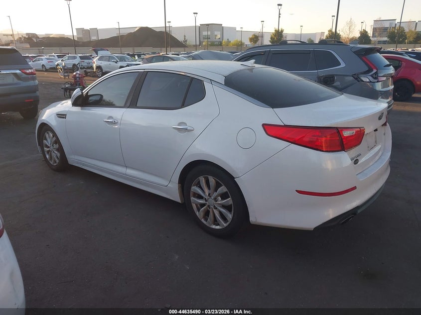 2015 Kia Optima VIN 5XXGM4A77FG395937 IAAI salvage auction — LEFT SIDE, Salvage Title, sold $875 on 2026-07-31 (photo 3)