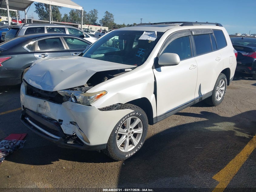 2013 Toyota Highlander VIN 5TDZK3EHXDS090729 IAAI salvage auction — FRONT END, Salvage Title, sold $3,000 on 2026-07-08 (photo 2)