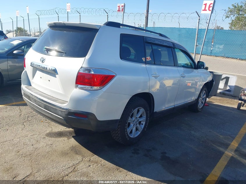 2013 Toyota Highlander VIN 5TDZK3EHXDS090729 IAAI salvage auction — FRONT END, Salvage Title, sold $3,000 on 2026-07-08 (photo 4)
