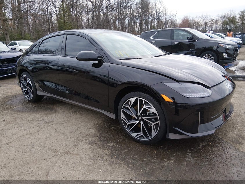 2025 Hyundai Ioniq 6 VIN KMHM54AA9SA105162 IAAI salvage auction — LEFT FRONT, Salvage - Greater Than 75% (Maryland), sold $12,750 on 2026-07-15 (photo 1)