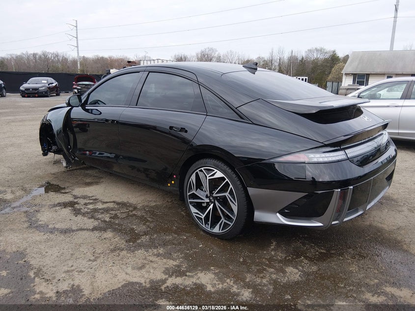 2025 Hyundai Ioniq 6 VIN KMHM54AA9SA105162 IAAI salvage auction — LEFT FRONT, Salvage - Greater Than 75% (Maryland), sold $12,750 on 2026-07-15 (photo 3)