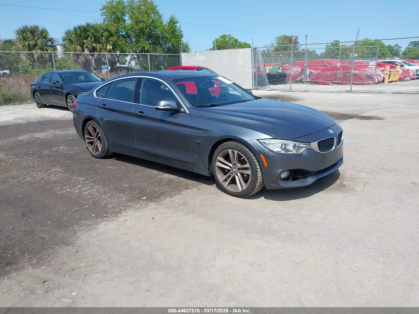 2017 BMW 4er VIN WBA4F7C52HG438163 IAAI salvage auction — LEFT REAR, Salvage Title, sold $4,400 on 2026-07-22 (photo 1)