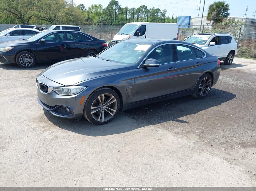 2017 BMW 4er VIN WBA4F7C52HG438163 IAAI salvage auction — LEFT REAR, Salvage Title, sold $4,400 on 2026-07-22 (photo 2)
