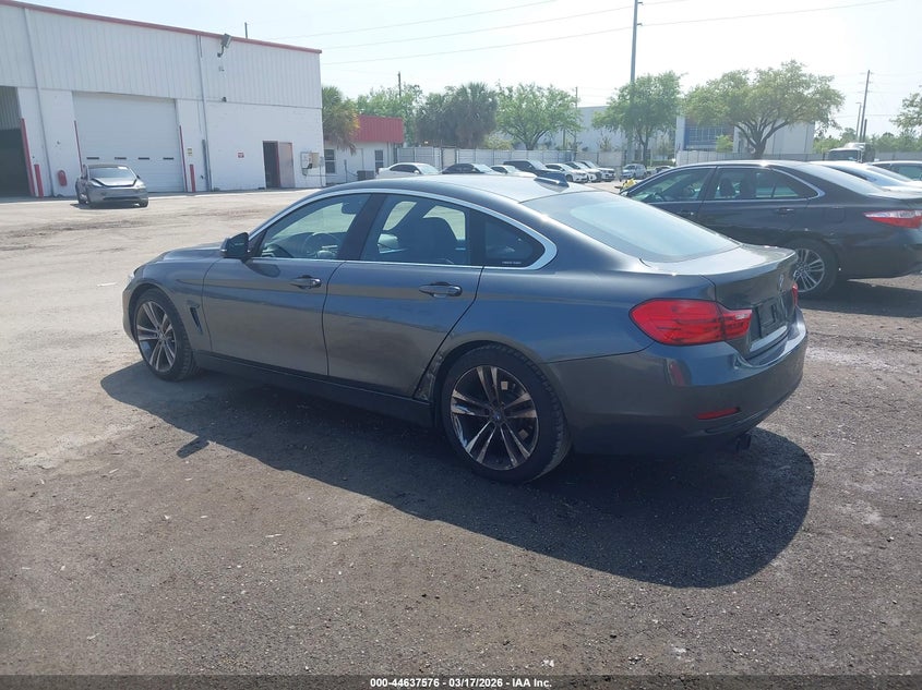 2017 BMW 4er VIN WBA4F7C52HG438163 IAAI salvage auction — LEFT REAR, Salvage Title, sold $4,400 on 2026-07-22 (photo 3)