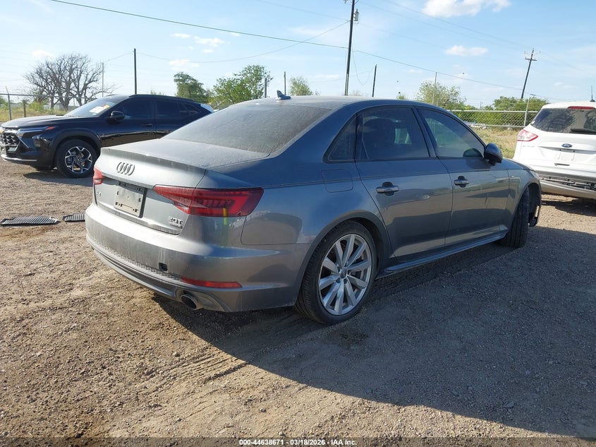 2018 Audi A4 VIN WAUDNAF42JN017323 IAAI salvage auction — FRONT END, Original (Texas), sold $4,150 on 2026-08-16 (photo 4)