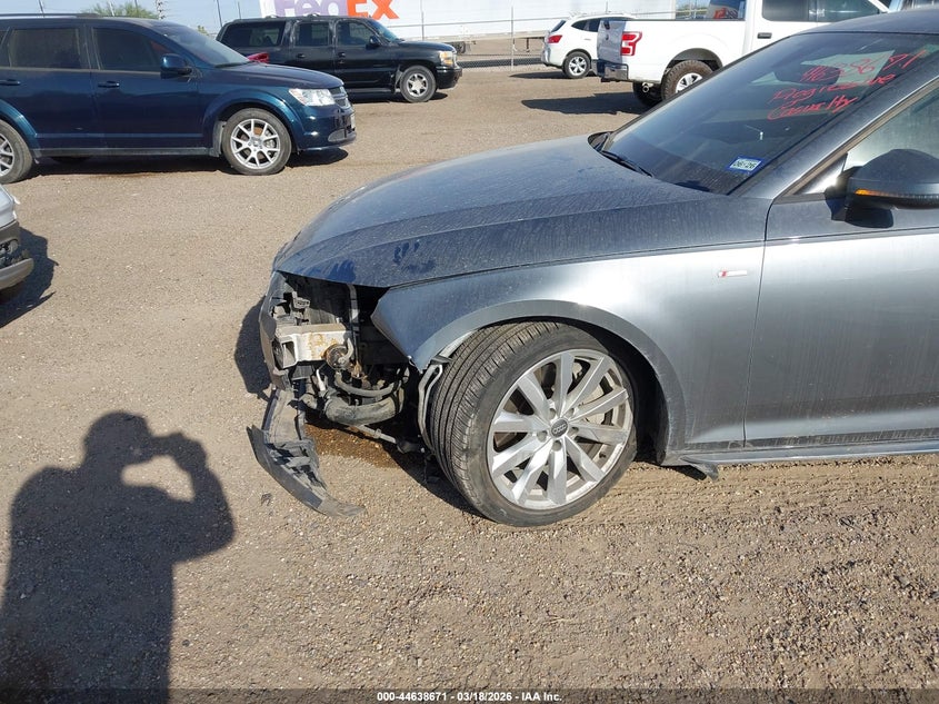 2018 Audi A4 VIN WAUDNAF42JN017323 IAAI salvage auction — FRONT END, Original (Texas), sold $4,150 on 2026-08-16 (photo 6)