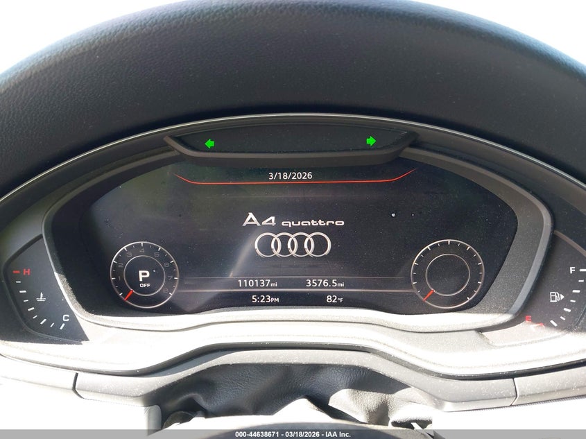 2018 Audi A4 VIN WAUDNAF42JN017323 IAAI salvage auction — FRONT END, Original (Texas), sold $4,150 on 2026-08-16 (photo 7)