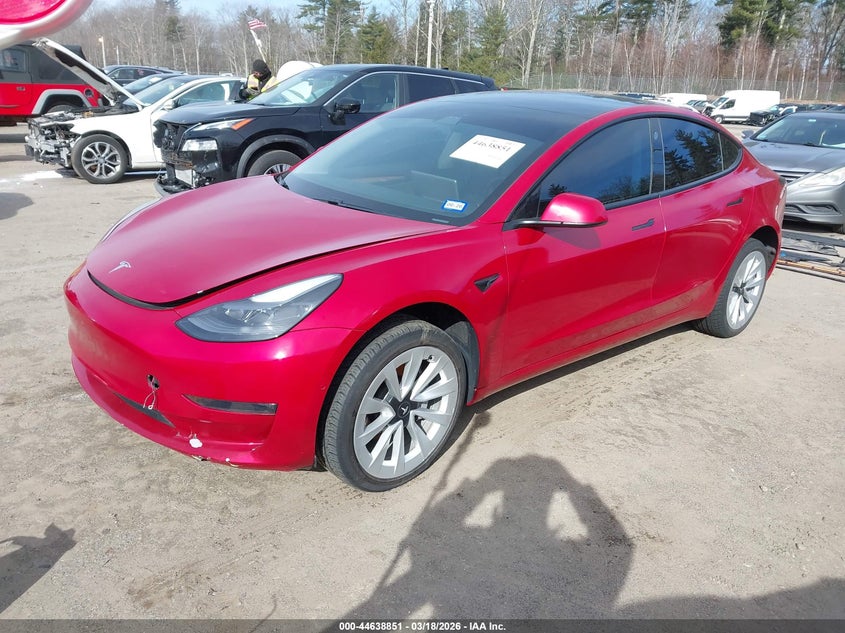 2021 Tesla Model 3 VIN 5YJ3E1EBXMF013165 IAAI salvage auction — UNDERCARRIAGE, Salvage Title, sold $5,700 on 2026-07-23 (photo 2)