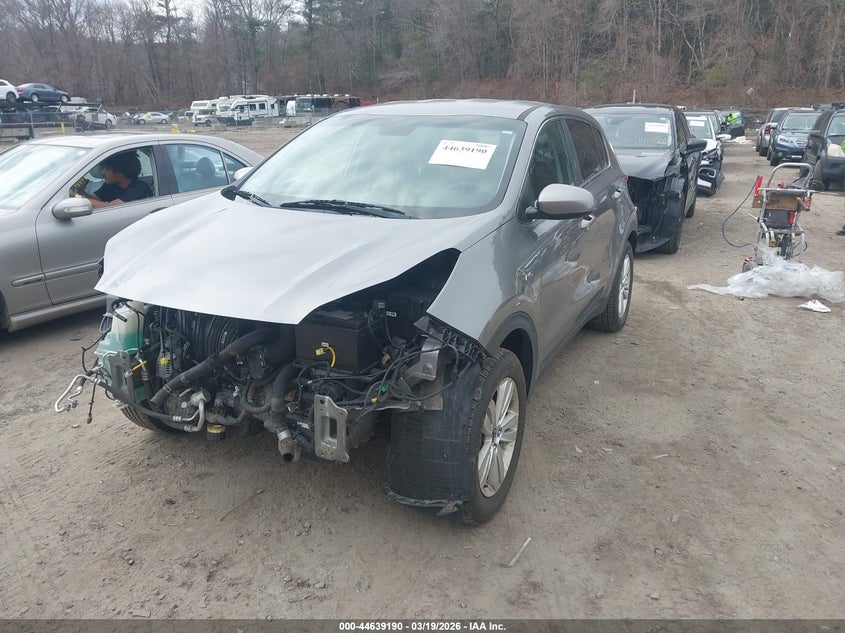 2018 Kia Sportage VIN KNDPMCACXJ7312140 IAAI salvage auction — FRONT END, Salvage (Massachusetts), sold $1,900 on 2026-07-28 (photo 2)