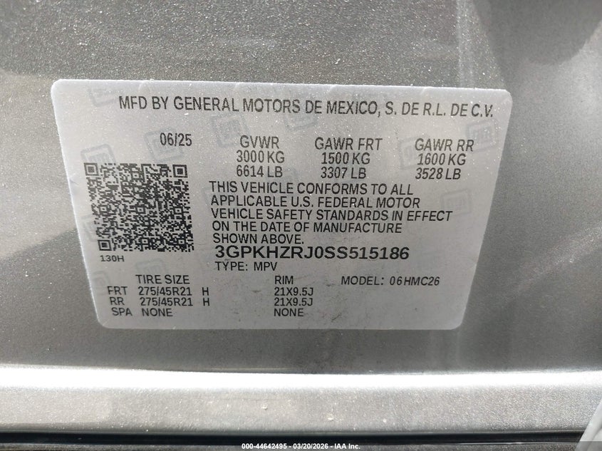 2025 Honda Prologue VIN 3GPKHZRJ0SS515186 IAAI salvage auction — SIDE, Salvage Title, sold $12,200 on 2026-07-09 (photo 9)