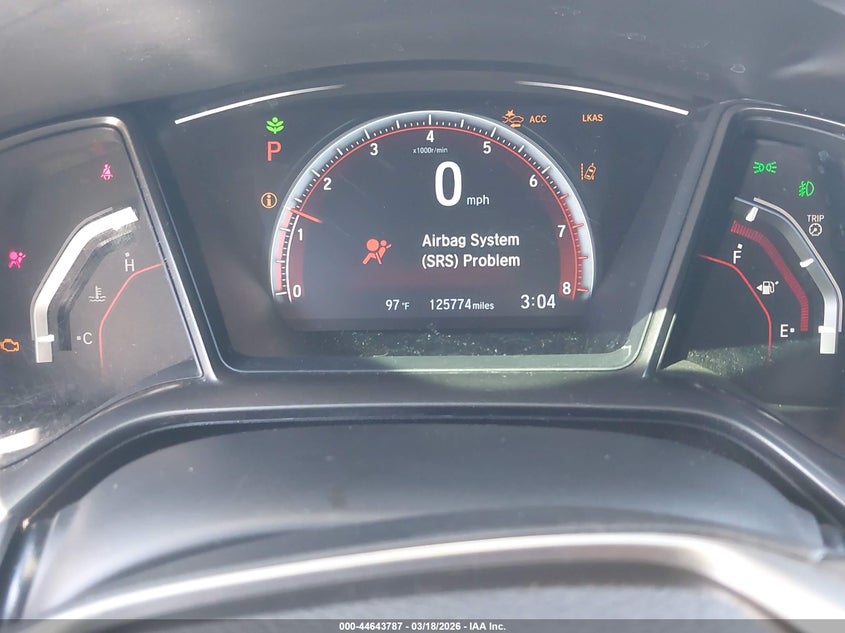 2017 Honda Civic VIN SHHFK7H97HU233109 IAAI salvage auction — FRONT END, Salvage Title, sold $3,150 on 2026-07-21 (photo 7)