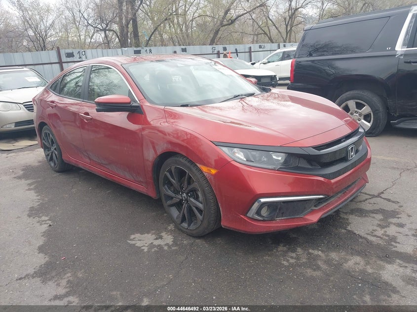 2019 Honda Civic VIN JHMFC1F31KX003894 IAAI salvage auction — REAR END, Salvage (Utah), sold $5,300 on 2026-07-16 (photo 1)