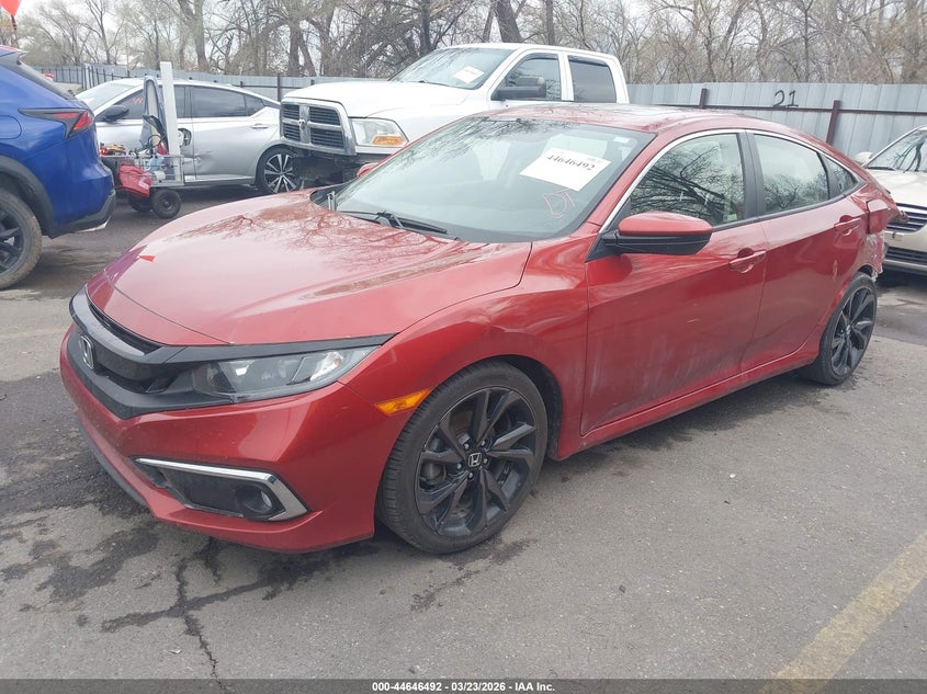 2019 Honda Civic VIN JHMFC1F31KX003894 IAAI salvage auction — REAR END, Salvage (Utah), sold $5,300 on 2026-07-16 (photo 2)