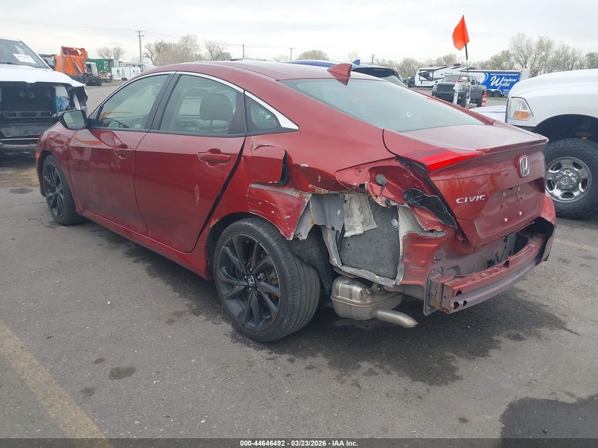 2019 Honda Civic VIN JHMFC1F31KX003894 IAAI salvage auction — REAR END, Salvage (Utah), sold $5,300 on 2026-07-16 (photo 3)