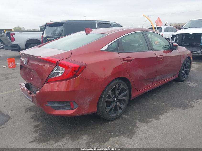 2019 Honda Civic VIN JHMFC1F31KX003894 IAAI salvage auction — REAR END, Salvage (Utah), sold $5,300 on 2026-07-16 (photo 4)
