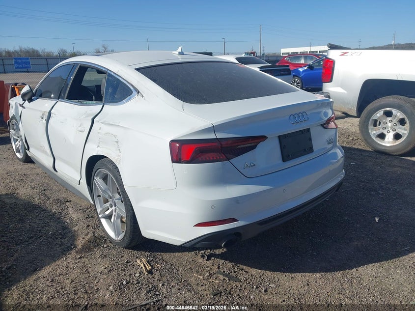 2018 Audi A5 VIN WAUENCF52JA054680 IAAI salvage auction — LEFT SIDE, Clear (Oklahoma), sold $7,300 on 2026-07-28 (photo 3)