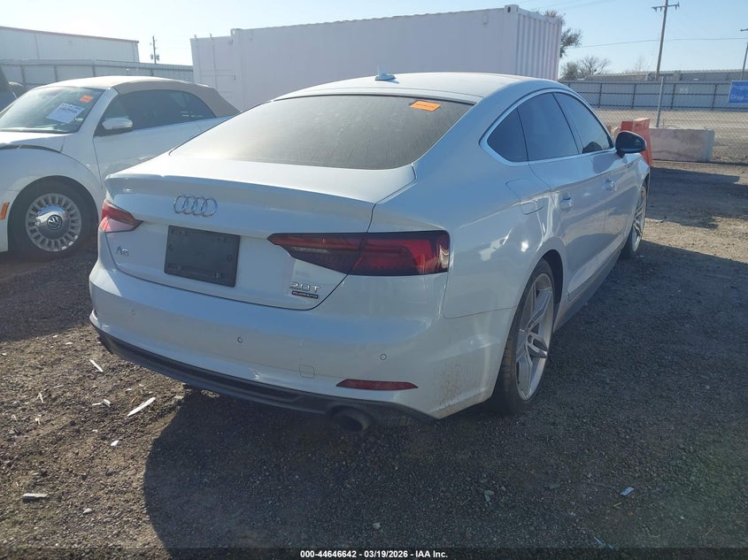 2018 Audi A5 VIN WAUENCF52JA054680 IAAI salvage auction — LEFT SIDE, Clear (Oklahoma), sold $7,300 on 2026-07-28 (photo 4)