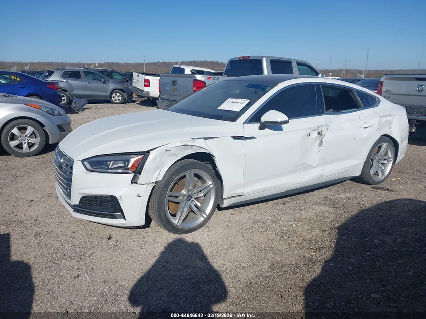 2018 Audi A5 VIN WAUENCF52JA054680 IAAI salvage auction — LEFT SIDE, Clear (Oklahoma), sold $7,300 on 2026-07-28 (photo 6)